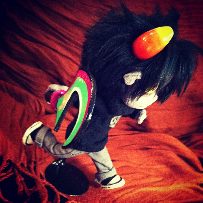 thischick25:  pukind:  Karkat Vantas posing armature plush! Finally got pictures