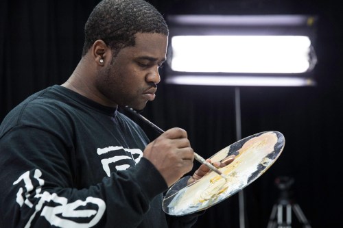 rxmcri: thesnobbyartsyblog: ASAP Ferg painting for ASAP YAMS for Art Basel. this is amazing.