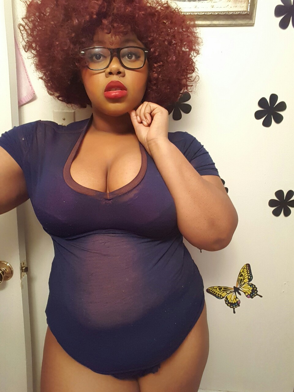 afatblackfairy:  Lazy Day~ ♡  If you want to see me wearing…less and you think