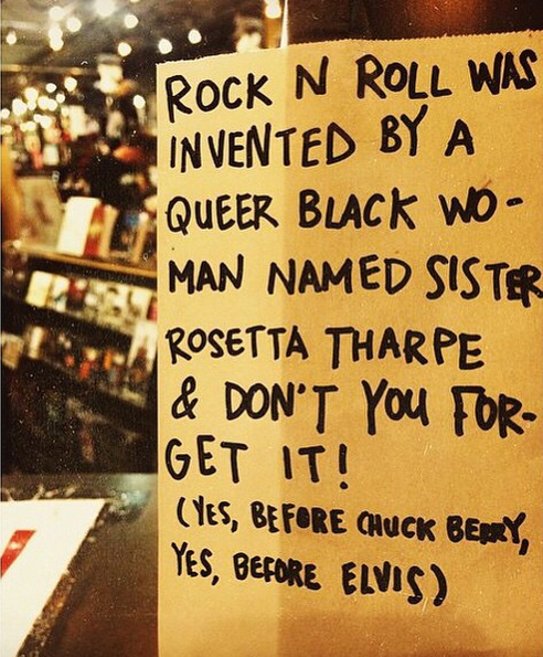 portentsofwoe: usedtobe-a-crazygirlthinking:  lagonegirl:   Meet Sister Rosetta Tharpe, the black woman who invented that rock and roll sound    You know what’s sad, before I even read this article I was ready to refute this because I grew up believing