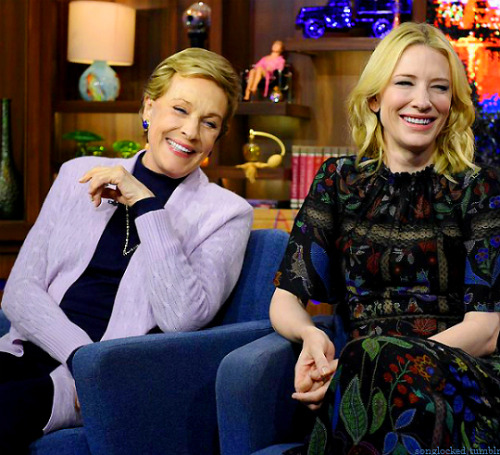 Cate Blanchett + Dame Julie Andrews on Watch What Happens Live @bravotv​ (October 12, 2015 - NYC)