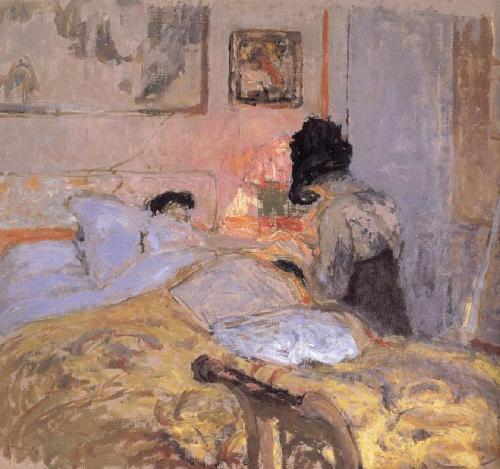 huariqueje: Nail Beautification Division   -   Edouard Vuillard  1906 Post-impressionism    Édouard Vuillard   (1868-1940), Madame Hessel et la manucure, 1906. Kunsthaus Zürich - Zurich Switzerland  