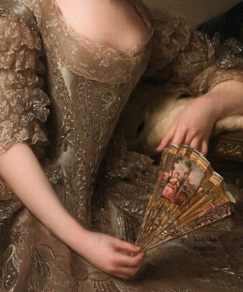 Details of Hedwig Elizabeth Charlotte of Holstein-Gottorp (Alexander Roslin) and Self-Portrait of Ni