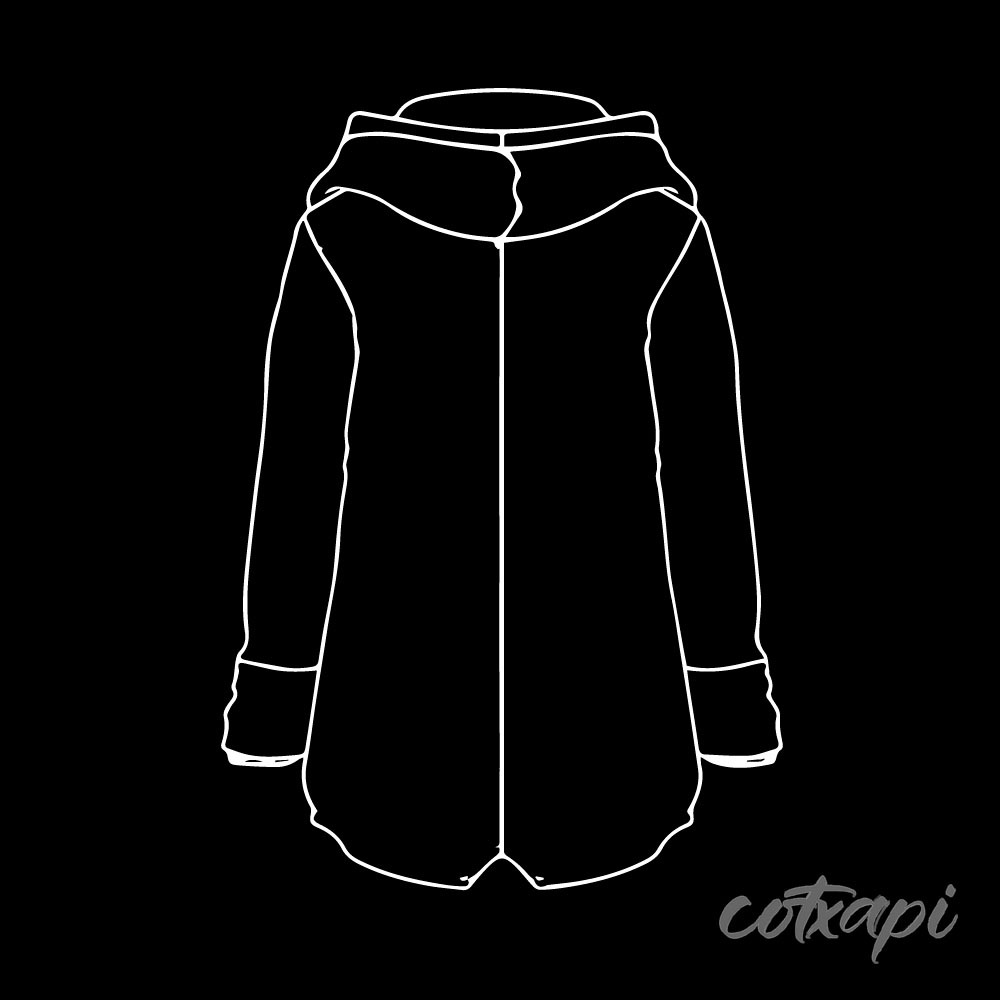 Jacket Hoodie Trench pullover jacket in vector art