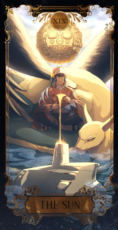 The Sun~ ☀I drew Peru as the Sun Card in the project of Tarot cards of Latin HetaliaMiguel is accomp