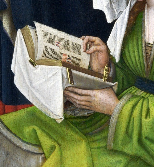 nataliakoptseva:  Rogier van der Weyden - The Magdalen Reading (detail) 