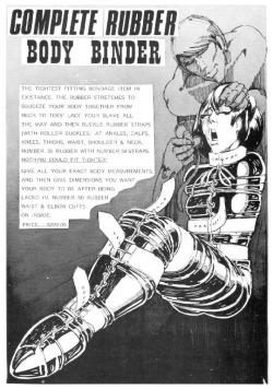 artofbishop:  Full page ad for the “Complete Rubber Body Binder”, which we just saw yesterday. (I had incorrectly assumed the thing was made of leather.) I’ve taken the liberty of scanning a catalog page from a separate publication to give you the