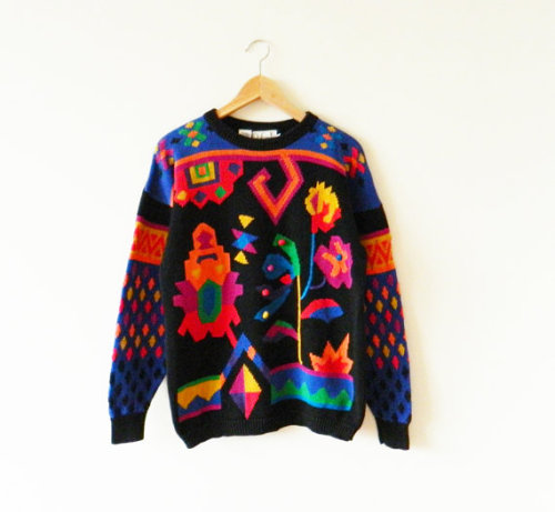 Vintage 80′s Sweater - from thehappyforest