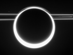 spaceexp:  Titan’s atmosphere backlit by