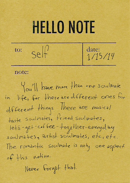 redrule:  I need “the One”soul mate. The Musical taste/friend/lets get coffee