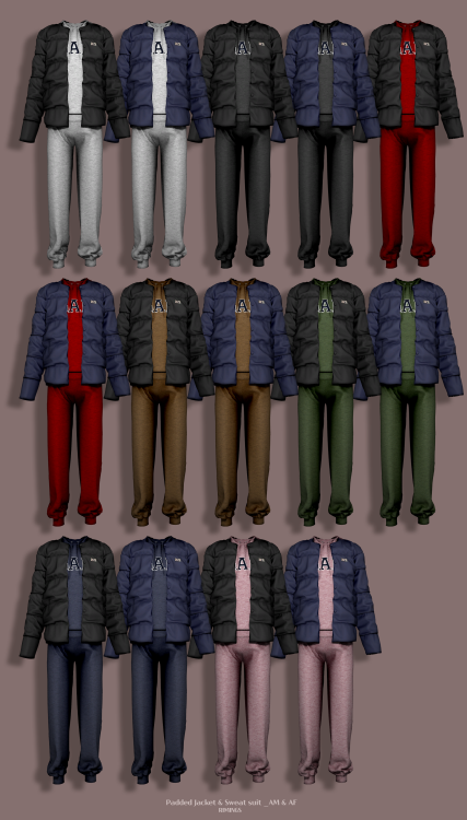 [RIMINGS] Padded Jacket &amp; Sweat suit _AM &amp; AF - FULL BODY 2 ( MALE &amp; FEMALE )- NEW MESH-
