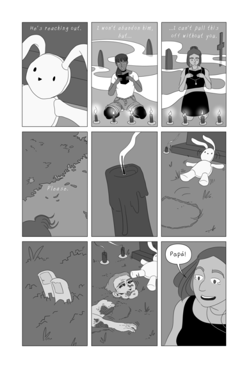 [TW: dead dad, violence, necromancy]Here’s the comic I made for Power & Magic: IMMORTAL SOULS in