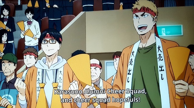 Bless the Karasuno cheer squad - Haikyuu season 3