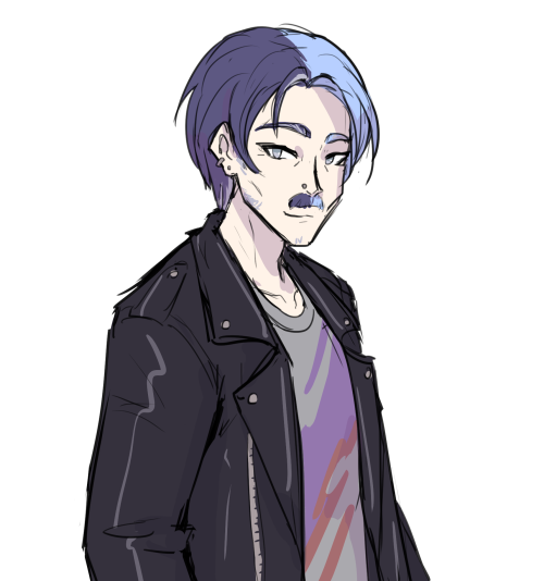 i’m very amused by the idea of toya having a moustache that’s split coloured like his hair