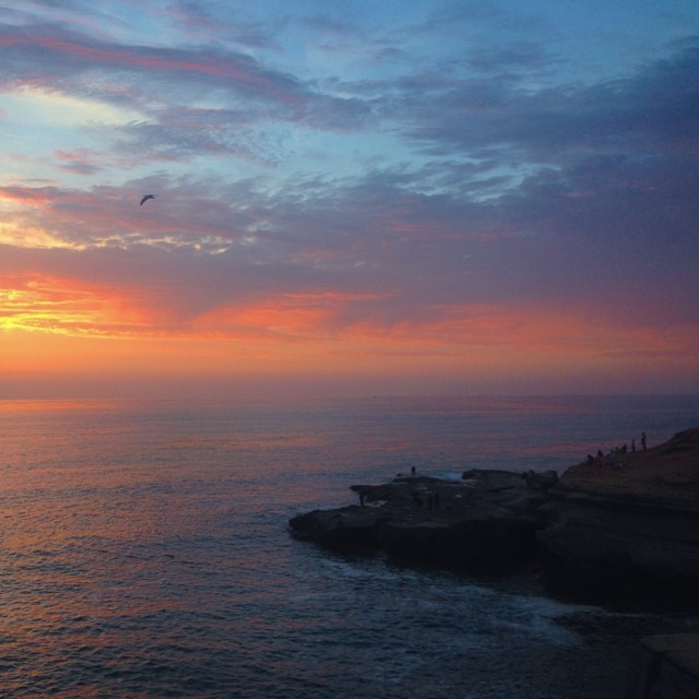 Nothing beats an ocean sunset! (at Ocean Beach - Sunset Cliffs)
