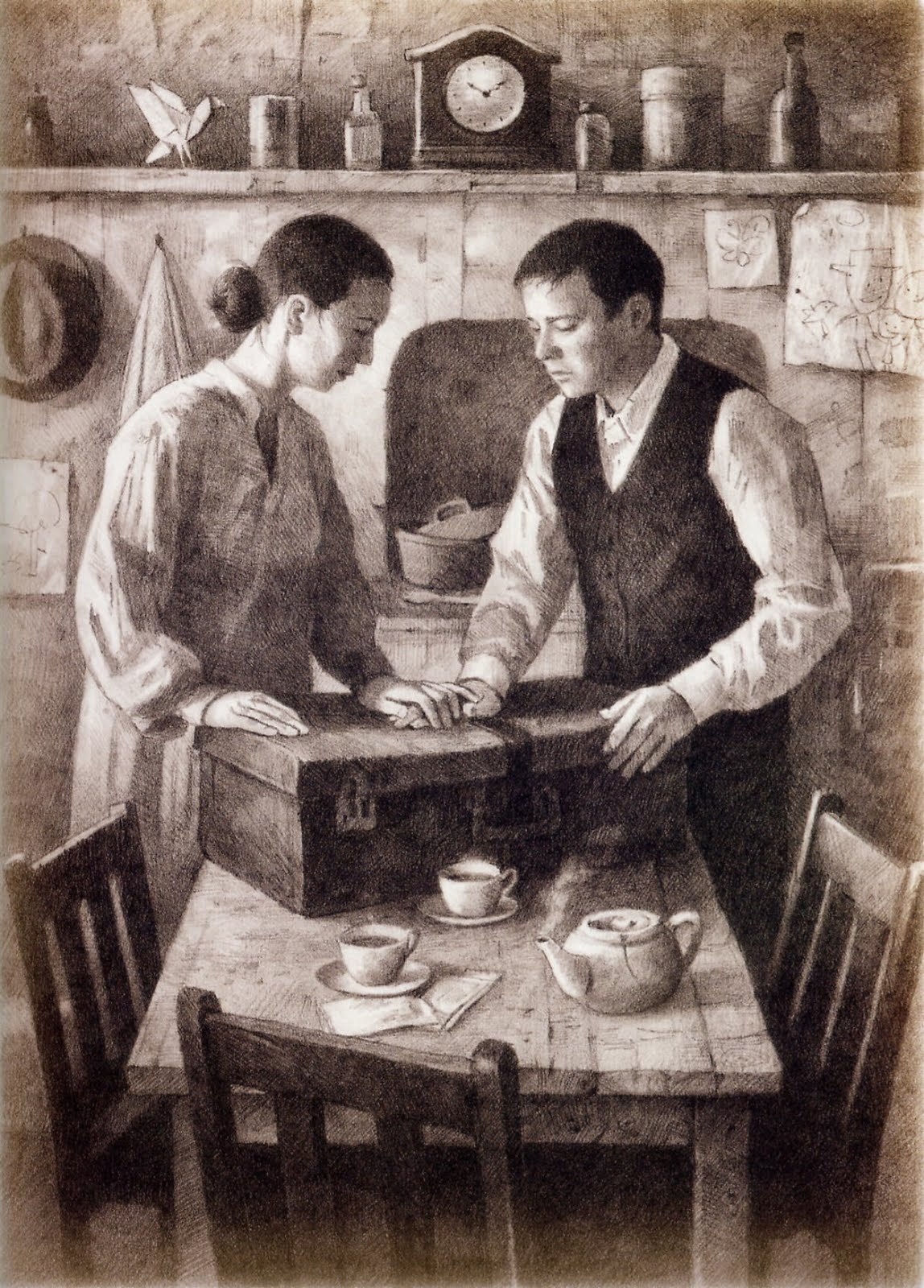 meowtardis:  azertip:  Shaun Tan  This book is amazing and beautiful and heart wrenching
