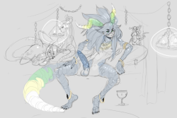 potionaholic:Random Pachua sketches in couple of his forms.Sketched in Drawpile