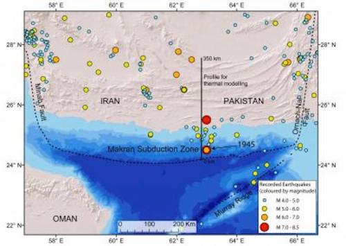 Tsunamis at MakranAt the western end of the Indian Ocean beneath the Arabian Sea the oceanic plate i