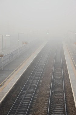 scavengedluxury:  East Midlands Trains now running into the void. Loughborough, January 2015. 