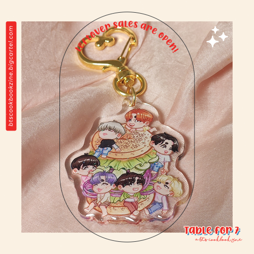 This charm by grapejoonies has everything that any food-loving ARMY needs: a yummy OT7 design and gl