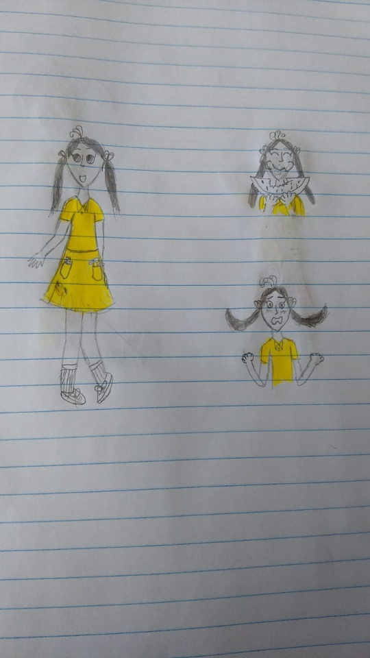 [Descrio Da Imagem: Quatro Imagens De Desenhos Em Papel Dos Personagens De Turma Da Mnica. A Primeira