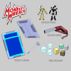 monkey-wrench-zeurel:Monkey Wrench Ep 1 reference sheets!