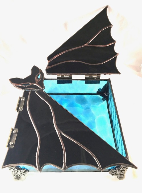 sosuperawesome: Stained Glass Bats / Boxes The Glass Hive on Etsy See our #Etsy or #Stained Glass ta