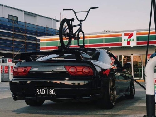 hashbmx: Rad whips @chancey  #jdm #nissan #schassis #kouki #180sx #240sx #cars #whip #rower #rowery 