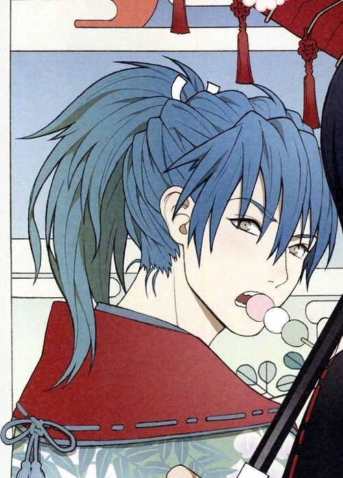 toasbitch:  [SLAMS FISTSO N TABLE] AOBA W HAIR TIED  [fLIPS TABLER] AOBA HAIR TIE