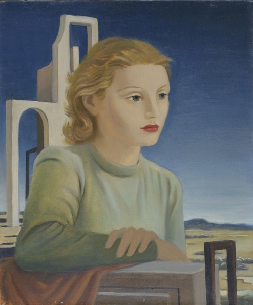 terminusantequem:Ruggero Alfredo Michahelles (Italian, 1898-1976), Figura, 1937. Oil on canvas, 55 x