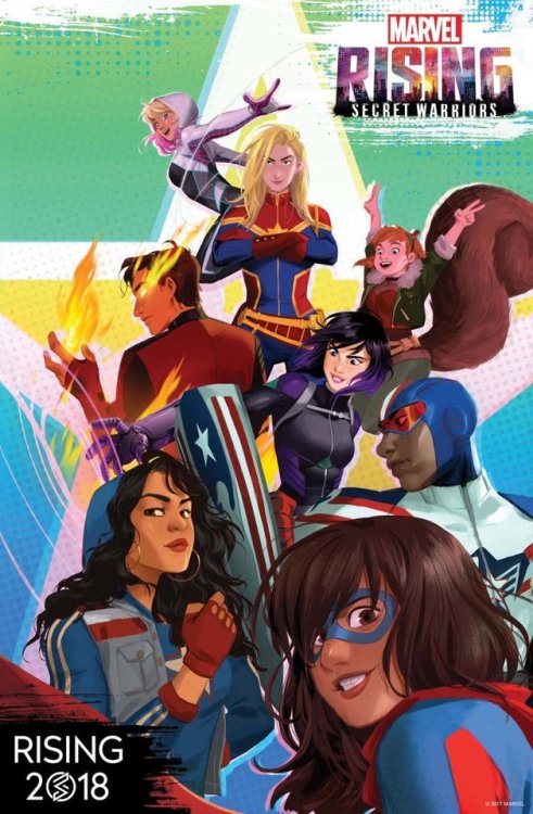 “Here&rsquo;s the poster art they just released that I did for Marvel Rising!” 