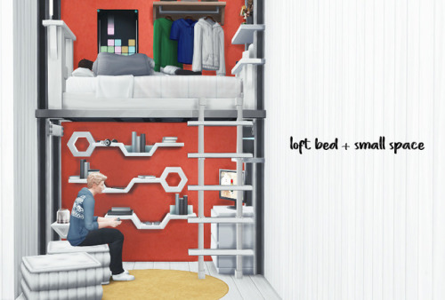 [Room:loft bed+small space]find on online Gallery.origin ID:simadako No CC.size:2x3*for Medium Wall.