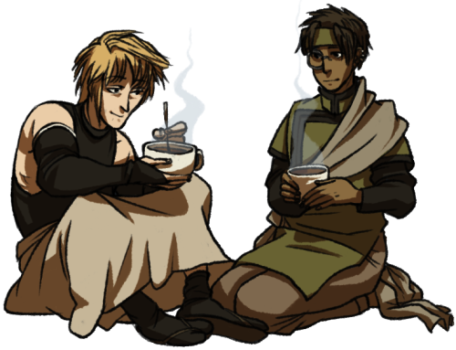 Sanzo/Hakkai from Saiyuki.Not very Christmas-y though&hellip; sorry&hellip; :/