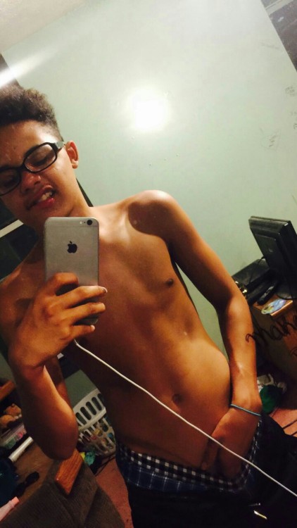 thebaitinggame:  Too young to post 😝 but if you guys look hard enough his dick is on this blog lol, My little thirst trap again 😎