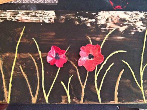 Scrap wood and encaustic paint. Poppies made from wax painted scrapbook paper.
➹ Rancho Cordova
http://tadaa.im/GKGbRy