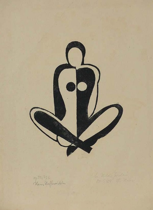 amare-habeo:Hans Haffenrichter (German, 1897 - 1981)Figure of a woman sitting cross legged, N/Dwoodc