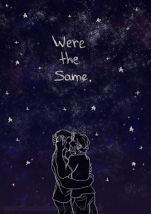 unorthodoxtherapy:  I believe some of our stars will always be the same. — (Please click to make it bigger <3)I. FINALLY. FINISHED. THIS.For @hannibalcreative‘s current event, #ItsStillBeautiful c:I hope you all like it <3My art blog   ☆