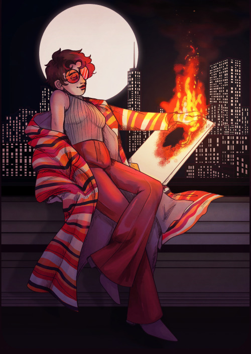 hysterical-random-things:Here’s my piece for the @avataroffearzine of my avatarsona/oc Lucciola! i h