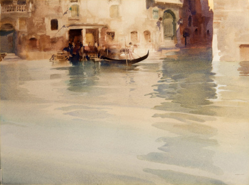 William Russell Flint - Traghetto, San Stae, Venice