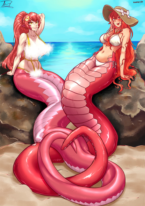 Two Miia collab commission’s I did with PlasmidHentai <3 You can find the full uncensored pics on