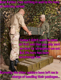 intersissycaptions:  Boot CampA sissy being