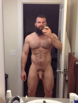 manly-brutes:  cub4bear:  overmydadbody:  OverMyDadBody.tumblr.com  I don’t understand this fad with these unruly, unkept beards. I do not like. However, the rest of him is groovy.    tumblr | vids | fb 