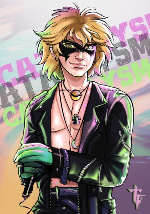 Adrien Agreste (in the miraculous 80&rsquo;s AU) has a band called &ldquo;Cataclysm&rdqu