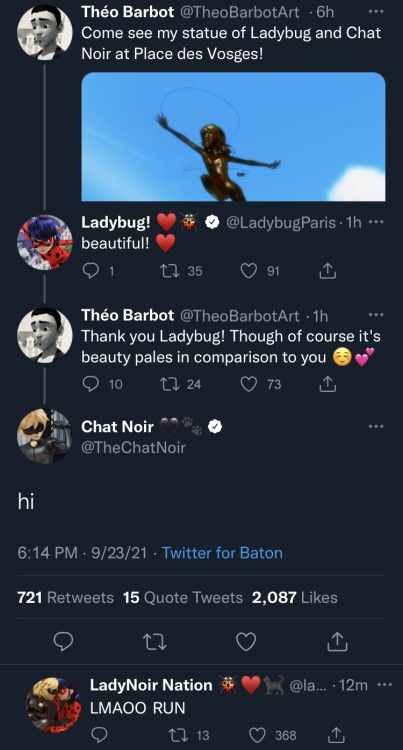 chatonnoir: The idea of Ladybug and Chat Noir having official twitters has been living rent-free in 