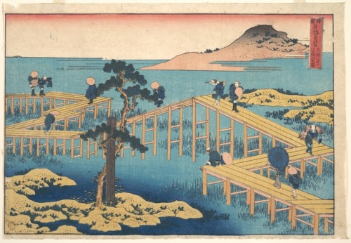 met-asian:諸國名橋奇覧　三河の八ツ橋の古図|Ancient View of Yatsuhashi in Mikawa Province (Mikawa no Yatsuhashi no ko