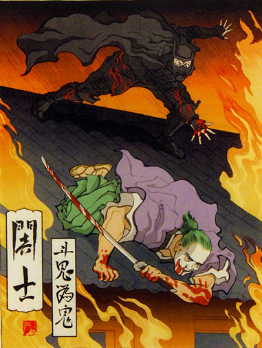 bebopyanks:  ninja batman samurai jokernot my work 