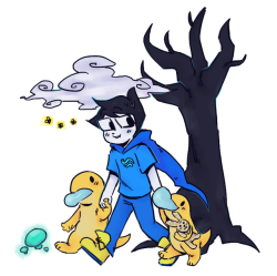 anthraxcakemix:  happy homestuck day heres a loving father with his beautiful salamander family