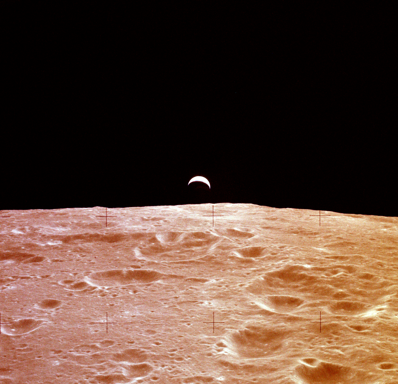 photos-of-space:Earthrise on the Moon, November 19, 1969, photographed from lunar