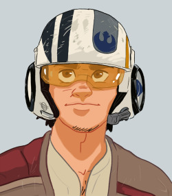 tohdaryl:  Commissioned bust of Poe Dameron by J. Mcdonnell © 2015. 