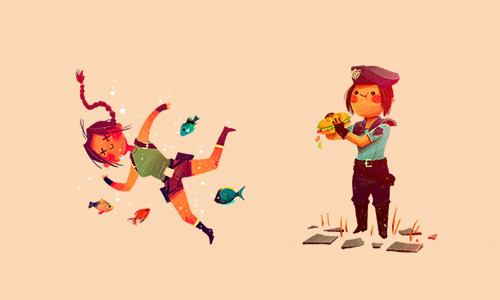 ollymoss:  Over the few months I’ve been doodling these game characters in my spare